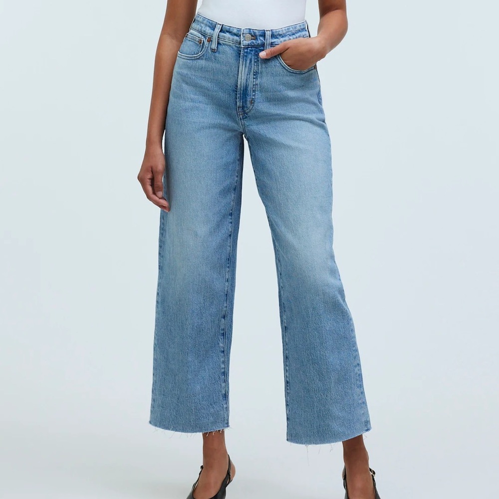 Madewell the perfect vintage wide-leg crop jeans